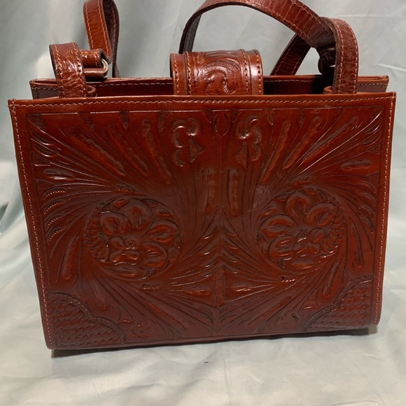 American West tooled leather purse EUC - Picture 9 of 16